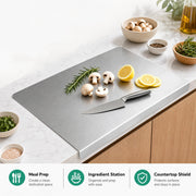 Stainless Steel Kitchen Cutting Board , Countertop Cutting Mat, Non-Slip Kneading Board