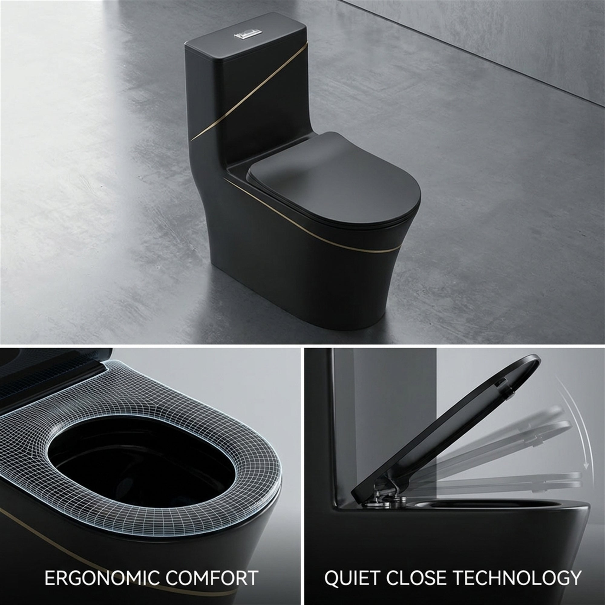 1.6 Gallons Gpf Elongated Close Coupled Toilets (seat Included)