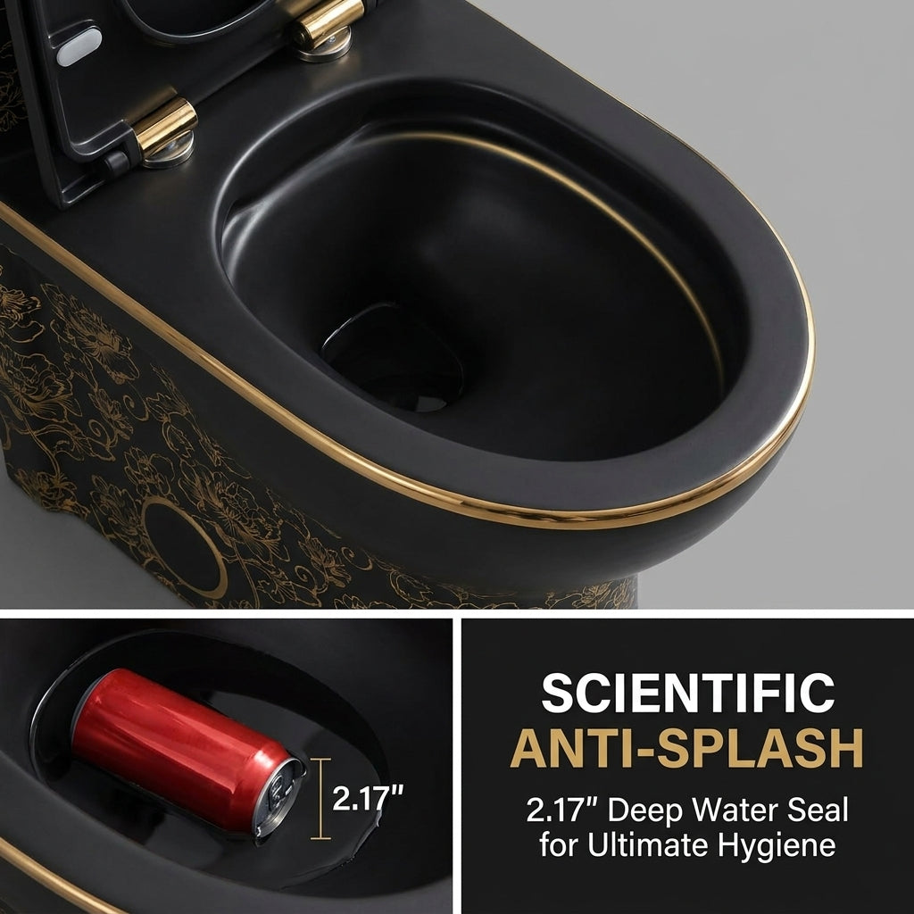 (Expected to arrive on June 15)1.45 Gallons Gpf Elongated Anti-Smell And Silent Close Coupled Toilets (Seat Included)