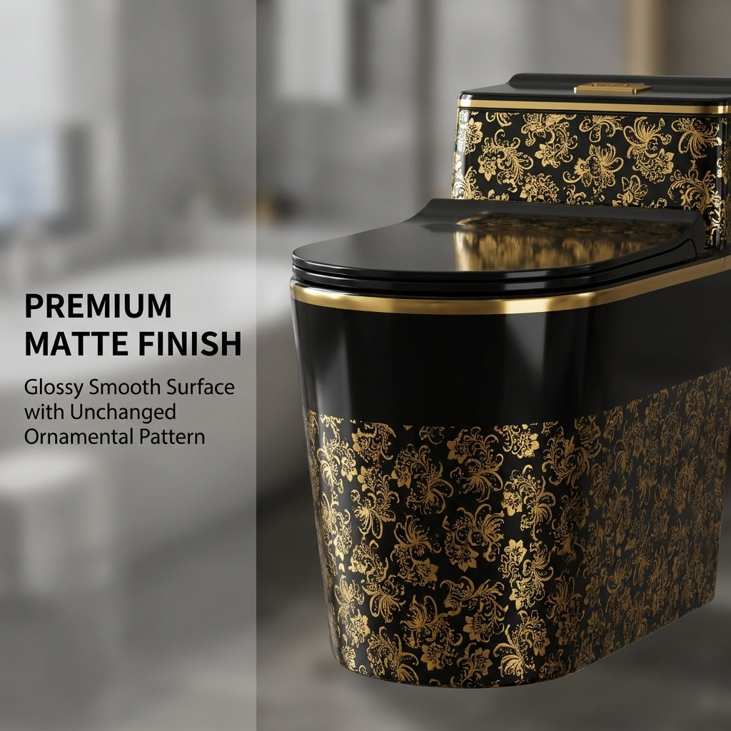 (Expected to arrive on June 15)1.45 Gallons Gpf Elongated Anti-Smell And Silent Close Coupled Toilets (Seat Included)