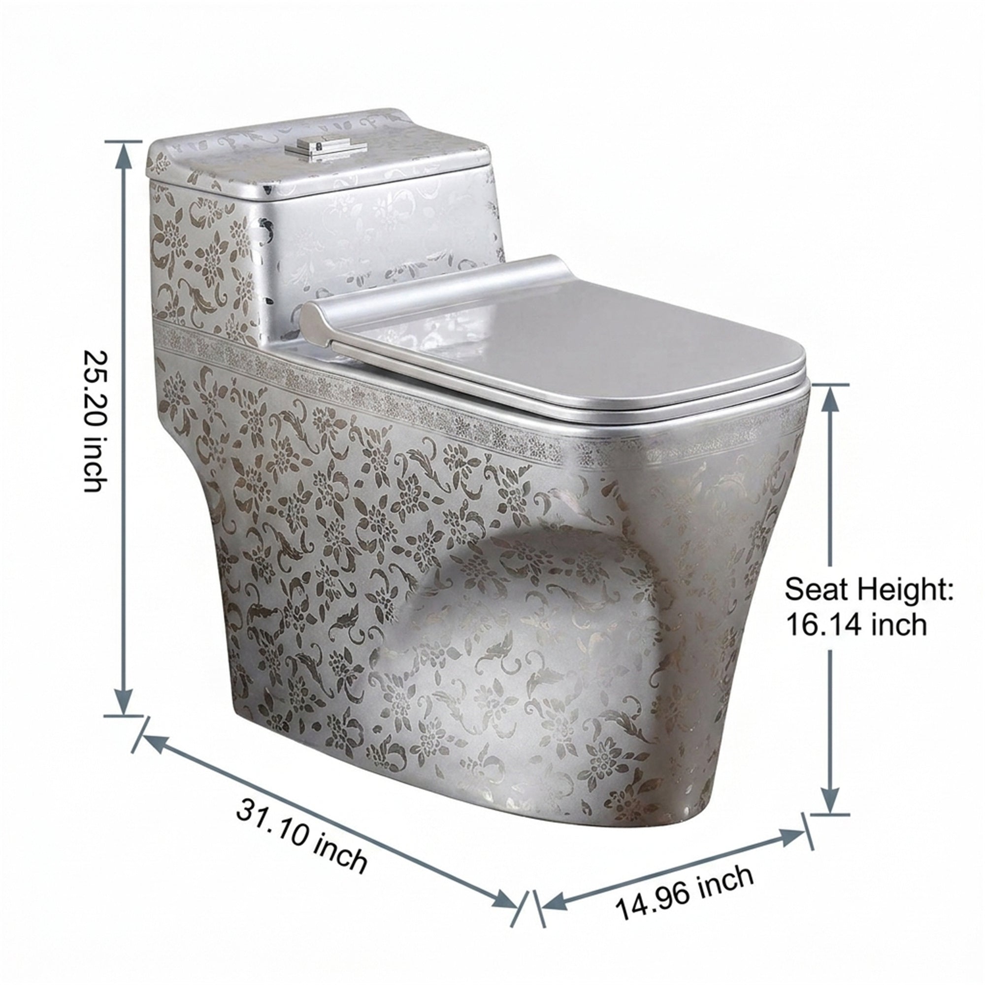 1.58 Gallons GPF Elongated Close Coupled Toilets (Seat Included)