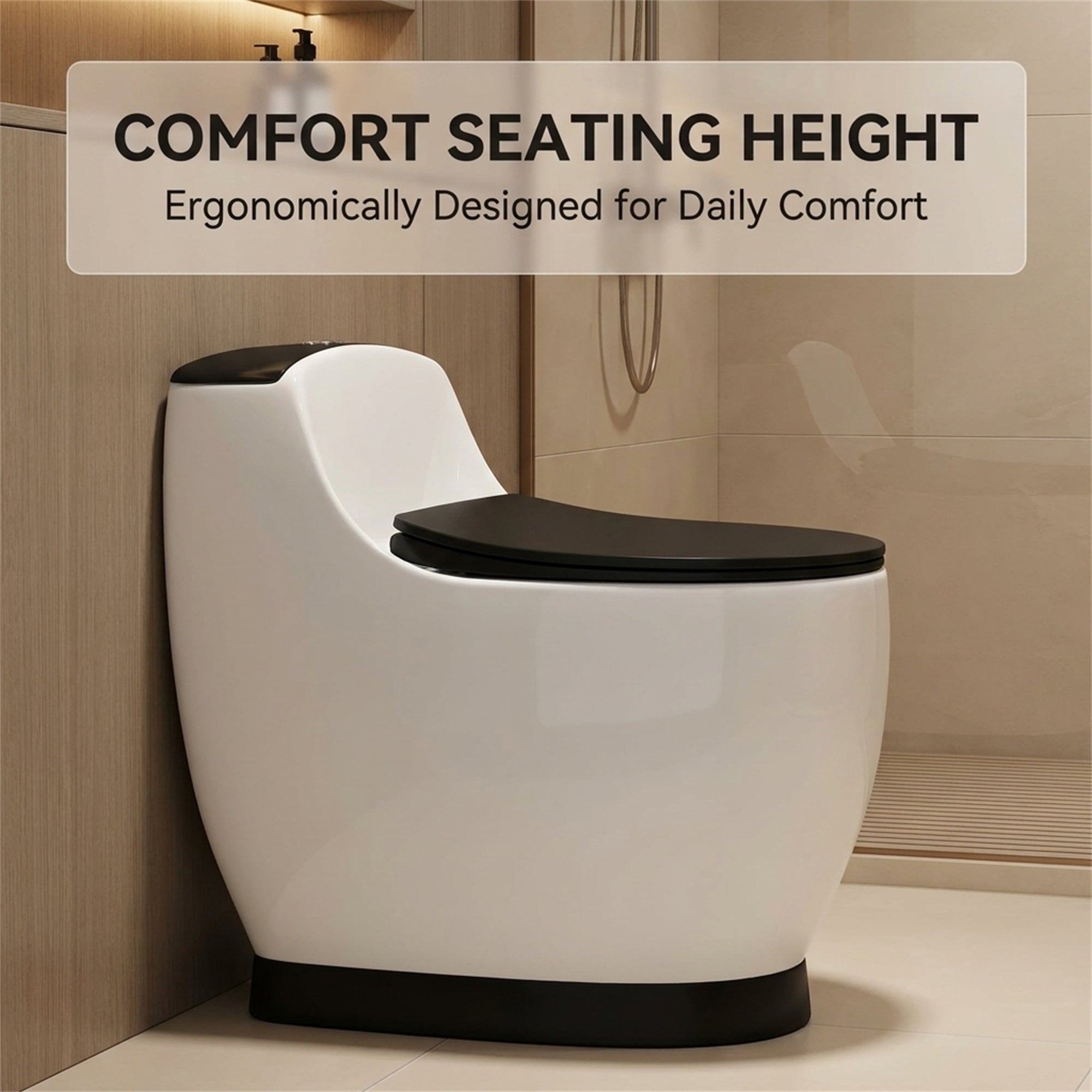 1.58 Gallons GPF Elongated Close Coupled Toilets (Seat Included)