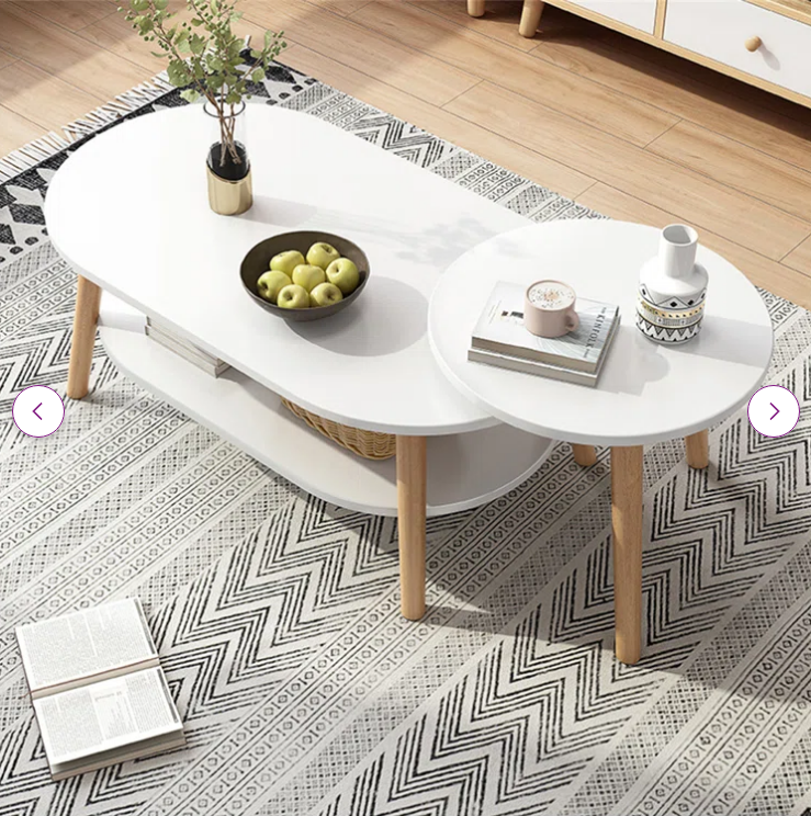 🔥🔥 Best-Seller at a Great Value!!! Modern Two-Tier Round Storage Table