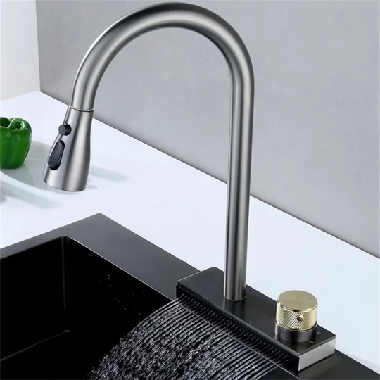 Waterfall Pull Down Kitchen Faucet (Multi-Function)