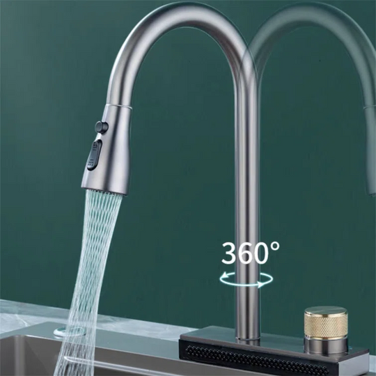 Waterfall Pull Down Kitchen Faucet (Multi-Function)