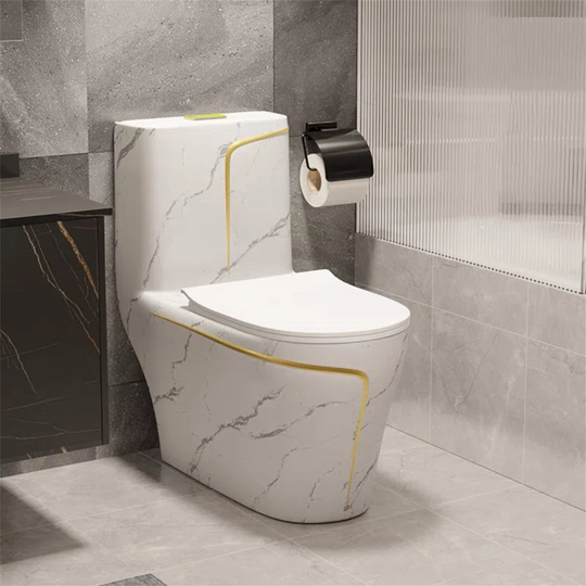 1.6 Gallons Per Minute GPF Elongated Comfort Height Floor Mounted One-Piece Toilet (Seat Included)