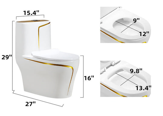 1.85 Gallons Per Minute GPF Elongated Comfort Height Floor Mounted One-Piece Toilet (Seat Included)