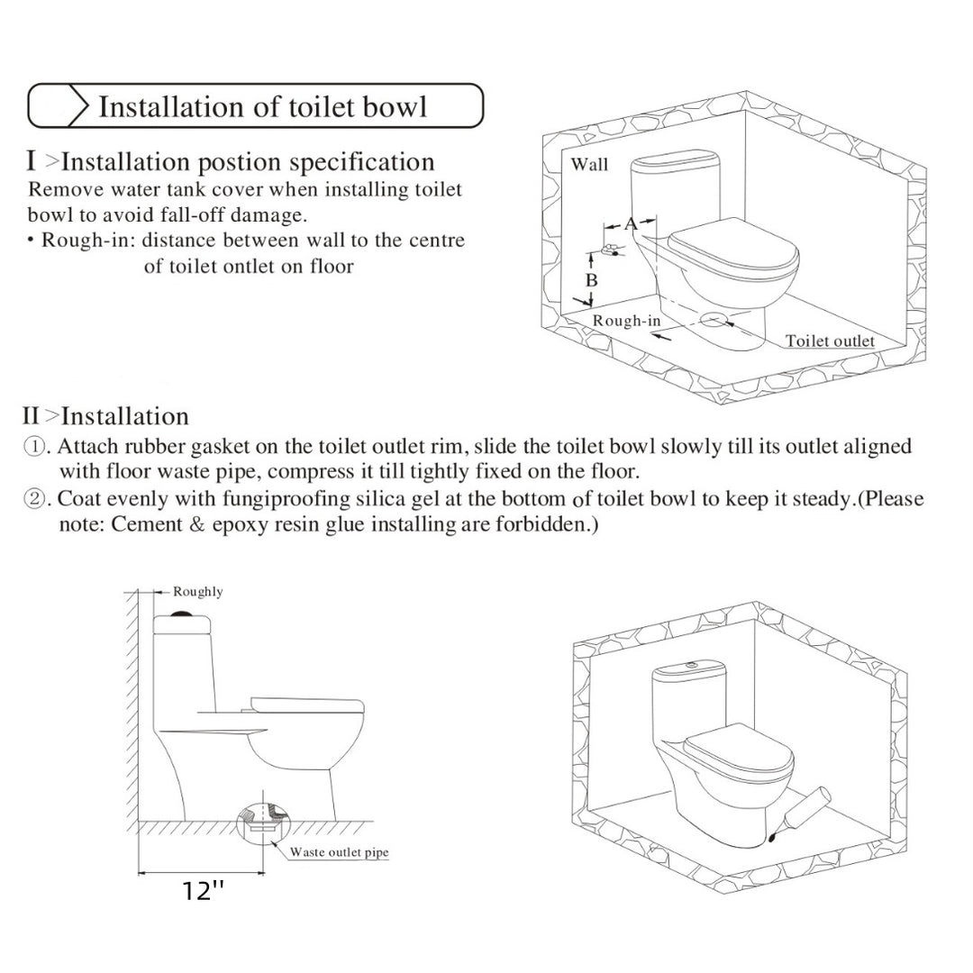 1.6 Gallons Per Minute GPF Elongated Comfort Height Floor Mounted One-Piece Toilet (Seat Included)