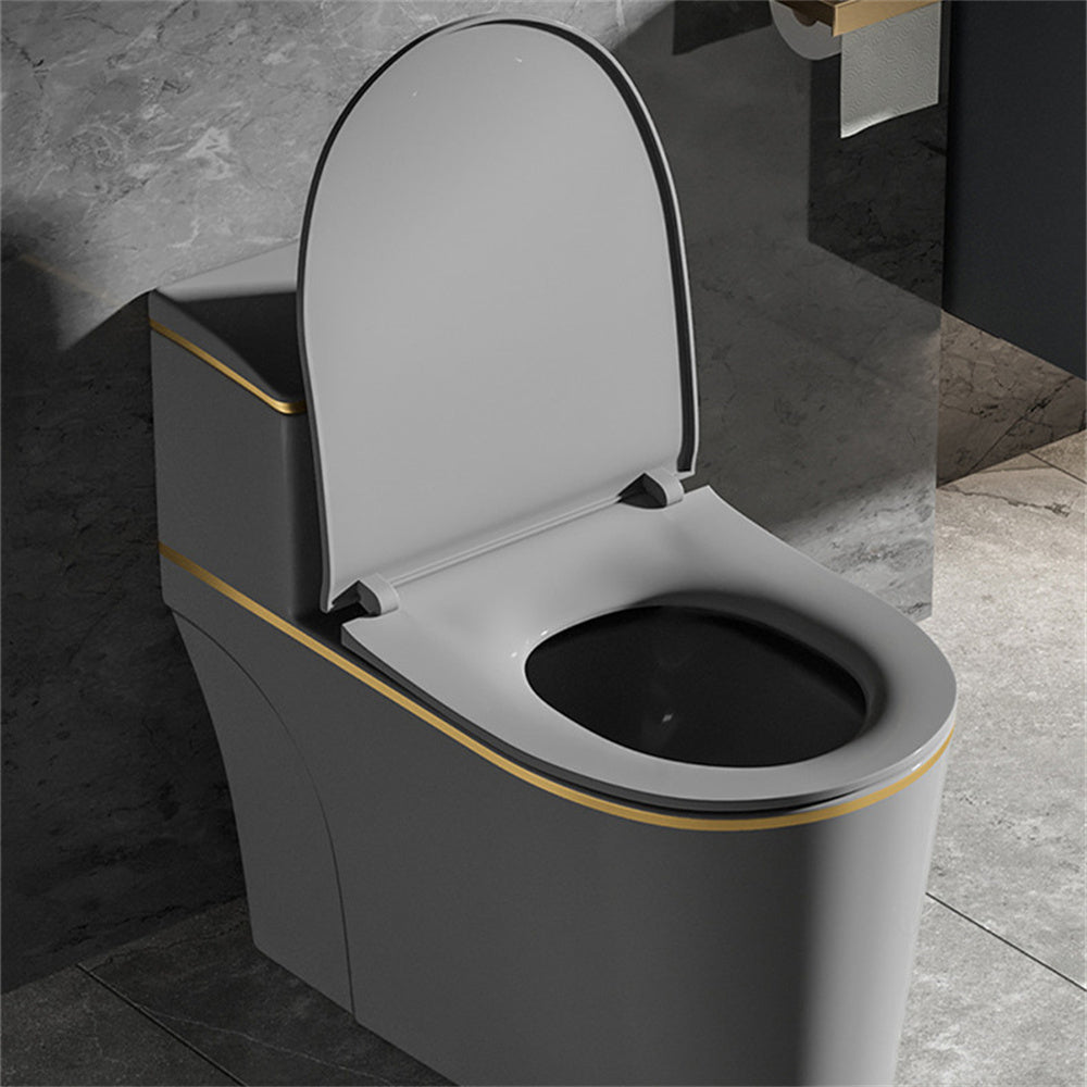 1.46 Gallons Per Minute GPF Elongated Comfort Height Floor Mounted One-Piece Toilet (Seat Included)