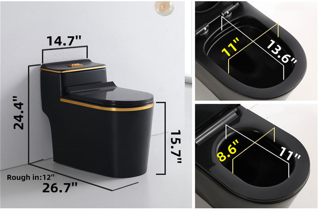 1.45 Gallons Per Minute GPF Elongated Comfort Height Floor Mounted One-Piece Toilet (Seat Included)