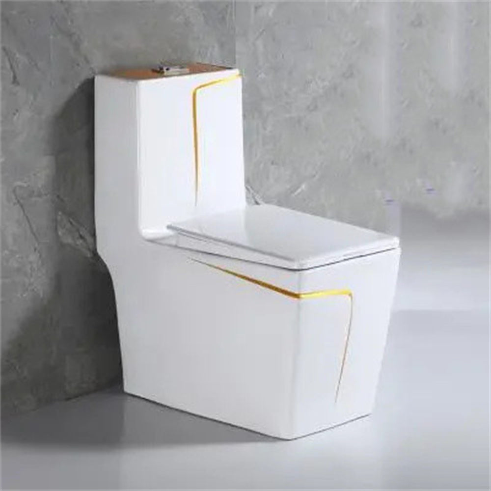 1.98 Gallons Per Minute GPF Elongated Comfort Height Floor Mounted One-Piece Toilet (Seat Included)