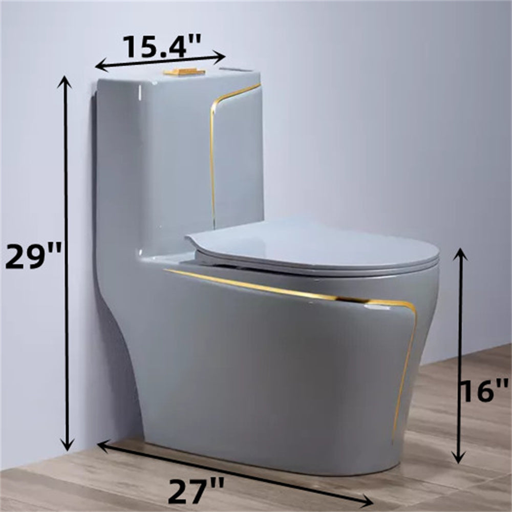 1.85 Gallons Per Minute GPF Elongated Comfort Height Floor Mounted One-Piece Toilet (Seat Included)